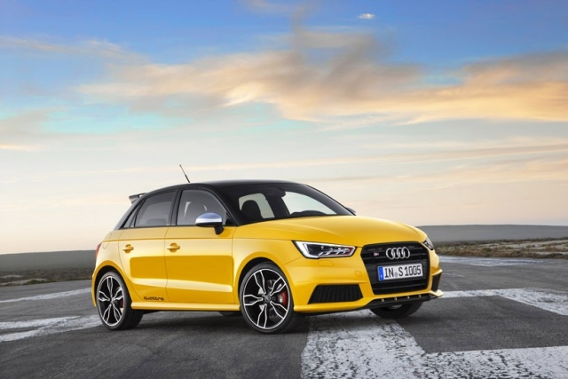 Audi S1 ​​pravá strana žltá farba