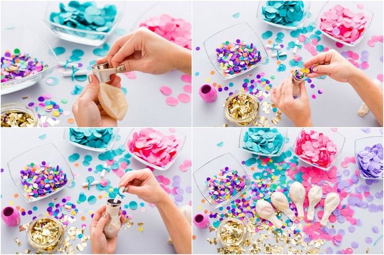 pokyny naplňte balóniky konfetami