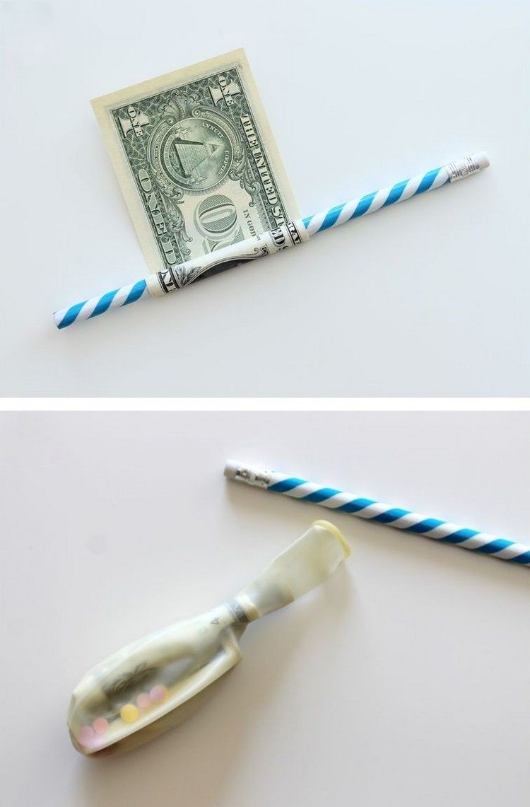 návod, ako vložiť peniaze do balónov