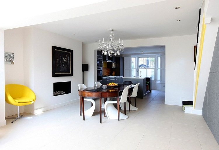 stolička panton jedálenský stôl starožitný luster kuchyňa jedálenský kút