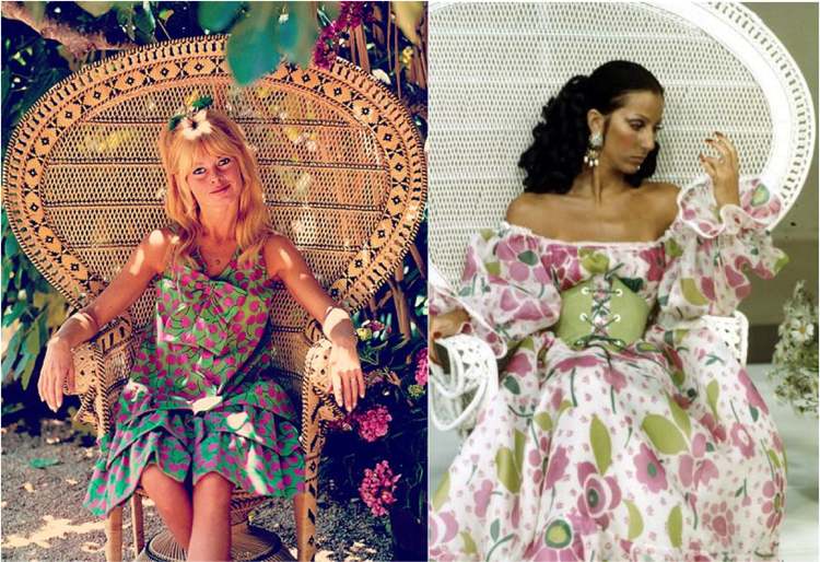 Ikona dizajnu kresla Peacock biely ratan Brigitte Bardot Cher