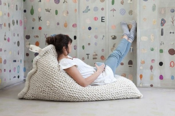 Detská izba z bavlneného sedacieho vaku Návrh dizajnu tapety pre škôlky