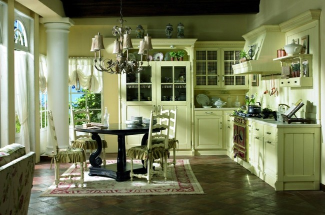 dizajnové vintage skrinky lustre jedálenský kút masívne drevo