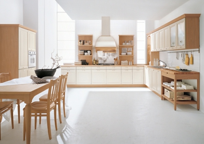 Veľké kuchynské linky nástenné jednotky stôl