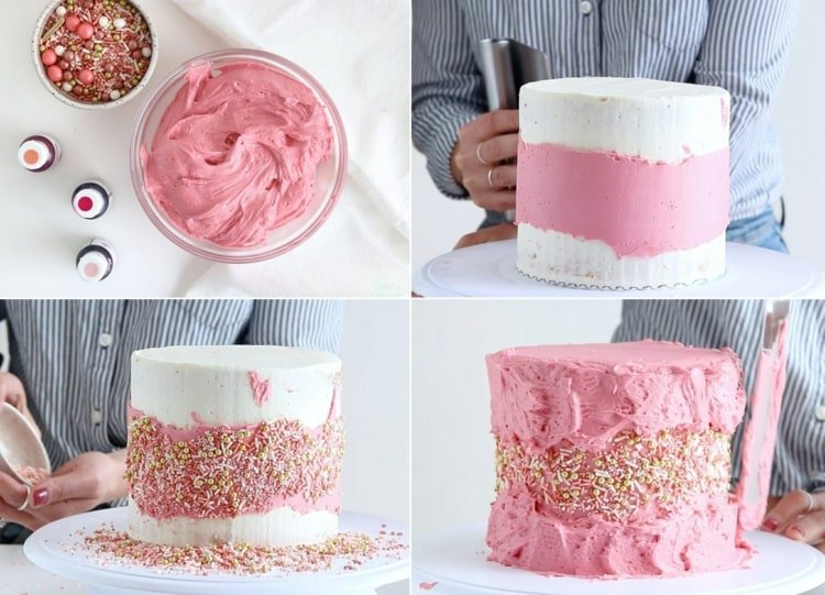 Fault Line Cake DIY návody s posýpkou