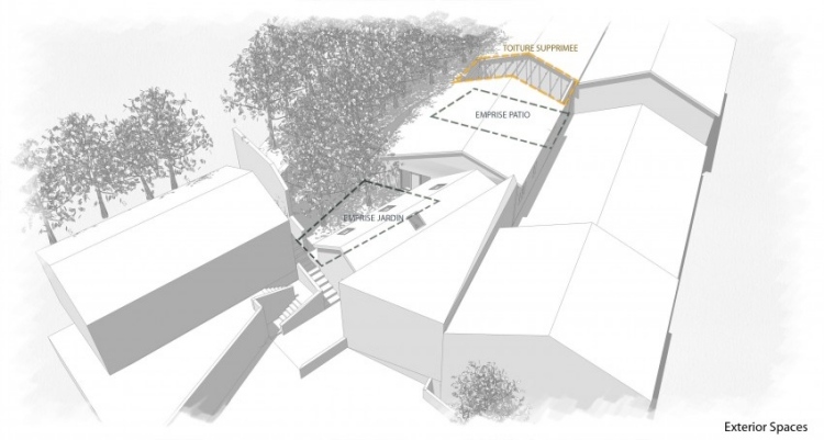 záhrady a vonkajšie posedenie Prestavba loftového domu Labahou na sedenie zadarmo