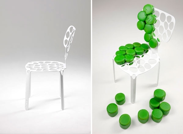 Modulárna bunka stoličky z penového kovu Modulárna výplň čalúnenia z penovej kovovej stoličky