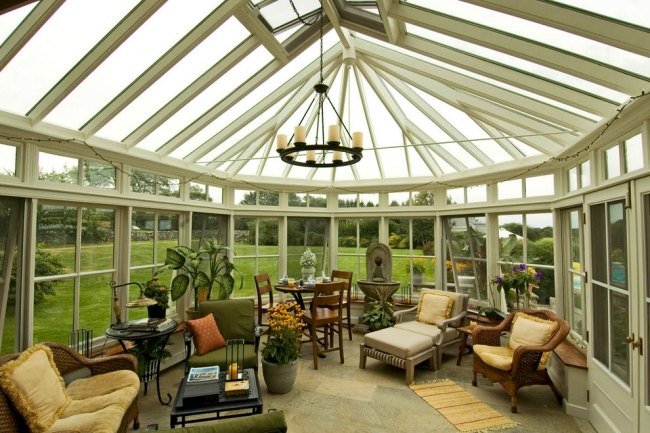 Domáca zimná záhrada hobby miestnosť relaxačné rastliny