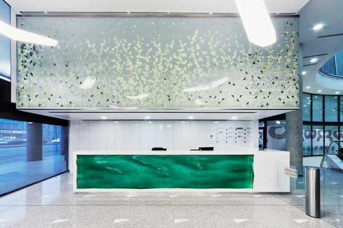 dizajn zo sklenenej recepcie zelená budapešť