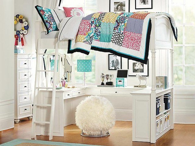 klasické-akcenty-s-drevenými-zásuvkami-detskými izbami-pre-dievčatá