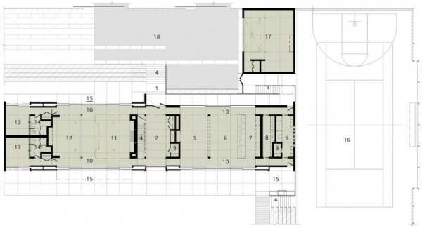 stavebný plán rozdelenie izieb prázdninový dom sagaponeck moderný