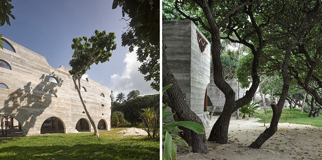 Hotel-vo vzhľade z betónovej budovy Coliseum-Rome betónové steny odolné voči hurikánom