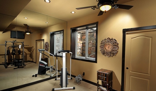 retro dizajn domácej telocvične domáca telocvičňa retro dizajn elegantný