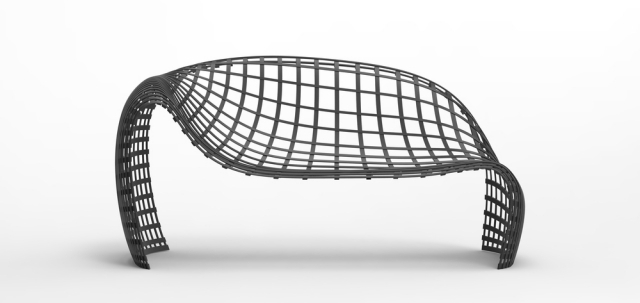 Dizajnový nábytok david batho kožená sedačka všívaný tvar 3d