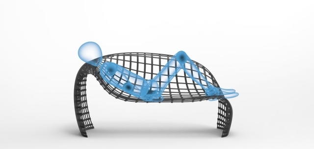 Rozkladací gauč nábytok moderný design krivky love-david batho