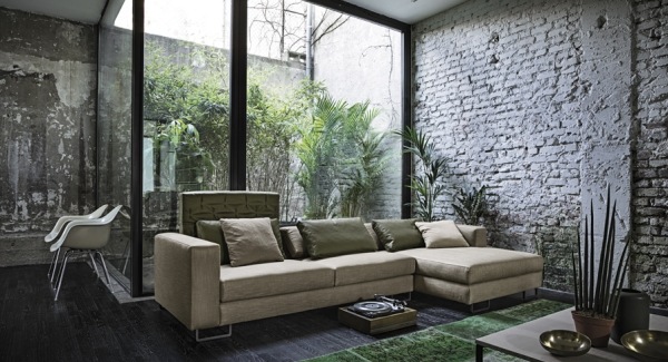 Sedacia súprava Ego sklenená stena vnútorná dvorová záhrada Ego sedacia súprava dizajn sklenená stena nádvorie rastliny svetová zimná záhrada