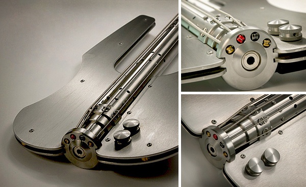 dizajnér basgitara nerezová skrýša nerez stan potyrala