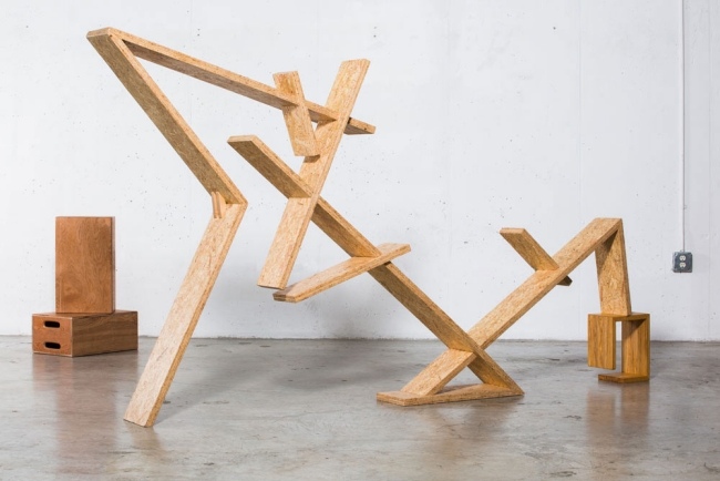 Dizajnová knižničná knižnica Indra Panely OSB Bradley Bowers