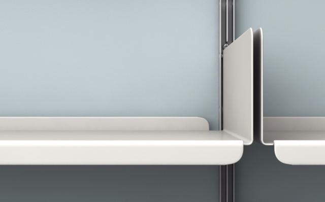 Dizajnový príručný stolík, biely povrch, plast, ušľachtilý, odolný