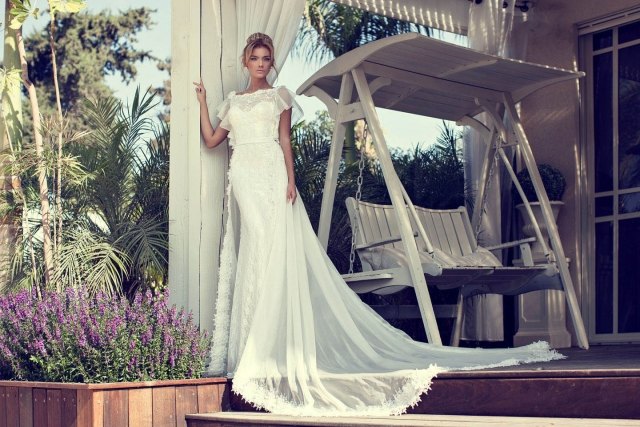 dizajnové svadobné šaty haute couture vláčiková čipka Nurit Hen 2014 návrhár-svadobné šaty-haute-couture-vlak-čipka-Nurit-Hen-2014