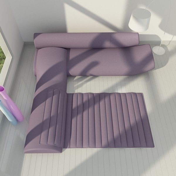 Dizajn rohovej sedačky-moderné farebné nuansy