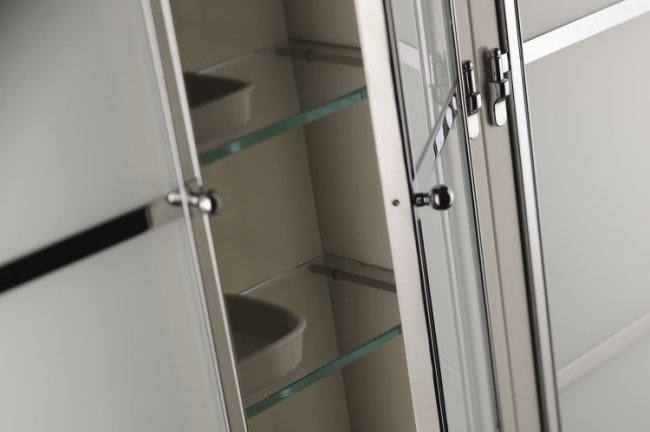 police sklenené nerezové prevedenie kuchyne od officine gullo