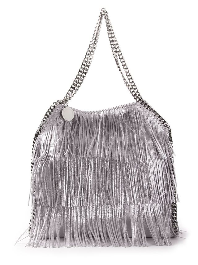 Kabelka cez rameno STELLA MCCARTNEY strieborná STELLA-MCCARTNEY-taška cez plece-lemované-strieborné značkové kabelky 2014