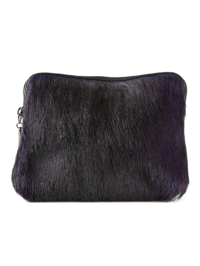 PHILLIP-LIM-malá-dámska-taška-čierna-umelá kožušina