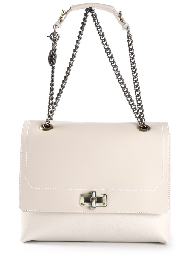 LANVIN-vak na osivo-malé-biele-reťazce-plášte cez rameno