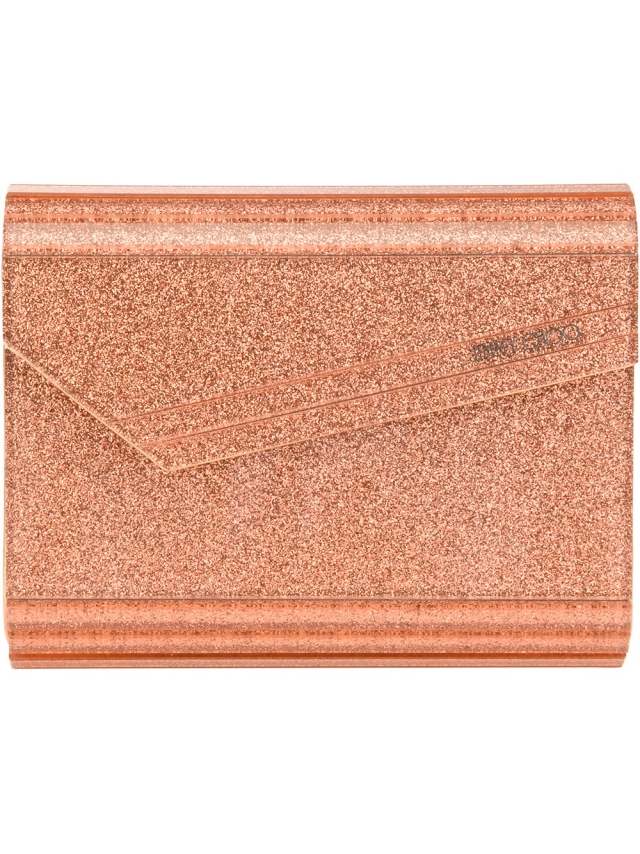 JIMMY-CHOO-malá-dámska-taška-trblietka-oranžová