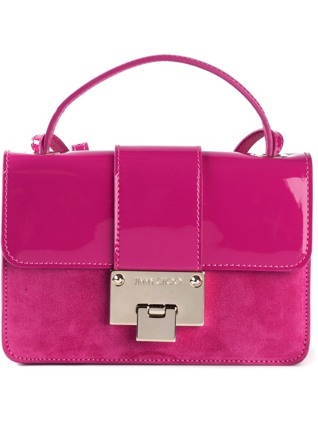 JIMMY-CHOO-dámska taška-fuchsie-patent-zamat