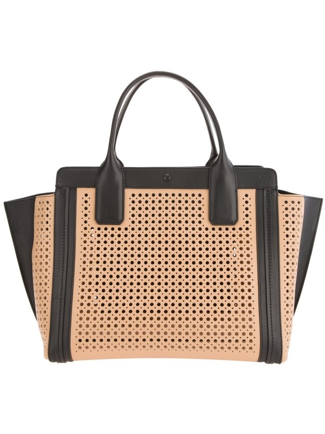 CHLOÉ-kabelka-čierno-béžová