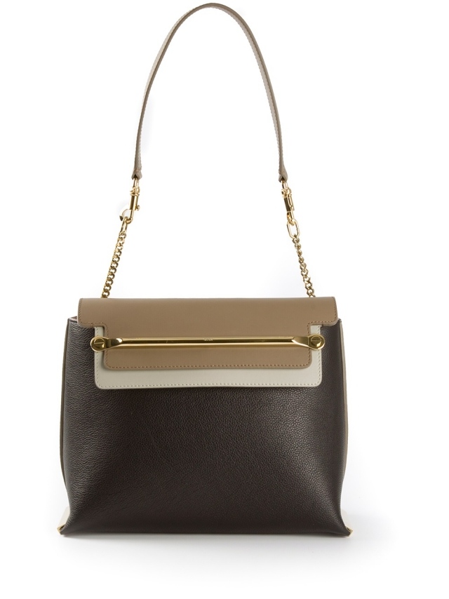 CHLOÉ-designer-kabelky-2014-taška cez rameno-hnedo-béžovo-zlaté-retiazky