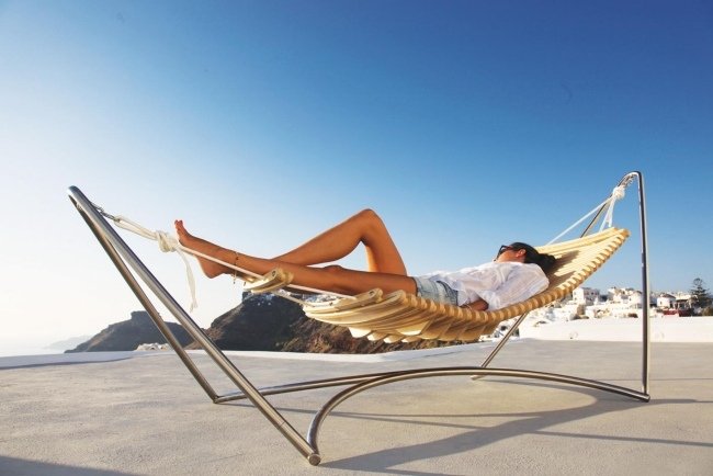 dizajnová hojdacia sieť s kovovým rámom la seora drevené lano na plachty hojdacia sieť kovový rám seora drevo plachetné lano