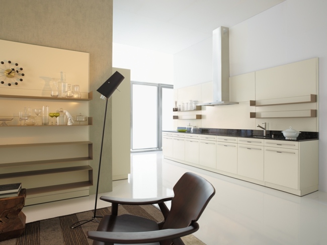 štýlová moderná kuchynská linka z nehrdzavejúcej ocele