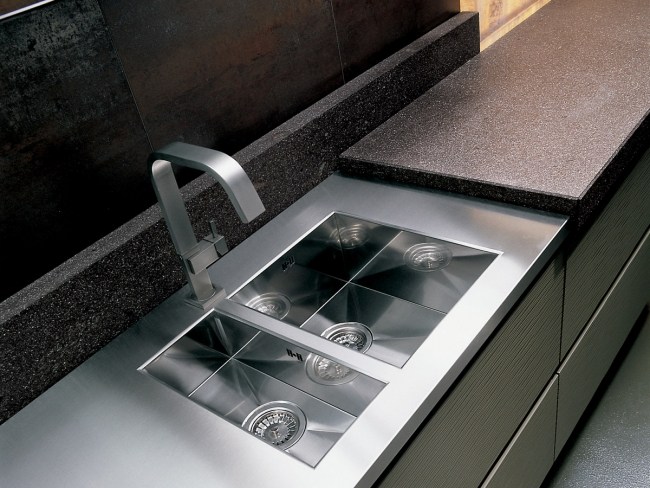 Kuchyňa z drevenej dyhy Onda 3 Franco Druisso Nerezová kuchyňa z drevenej dyhy-Onda 3 Franco Druisso