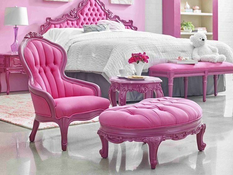 ružovo-bujné-osmanské-ružové-POLART-detské kreslo