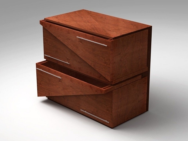 sidd značková drevená komoda asymetrických tvarov sidd dizajnér drevená komoda asymetrická