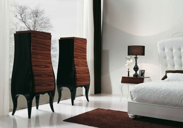 komody tmavé drevo Mobil Fresno spálňa dizajnérske komody spálne z tmavého dreva Mobil Fresno