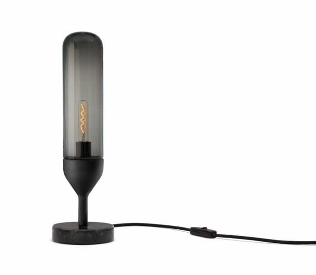 moderná stolná lampa čierneho mramoru čierny farebný mramorový kovový priemyselný šik