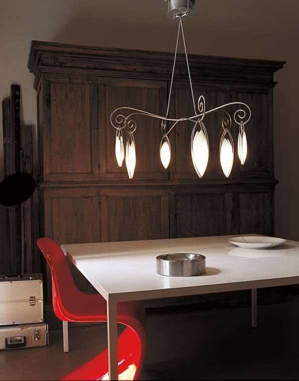 Kovový luster Terzani LED lampa