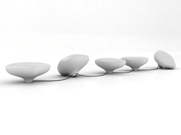 dizajnové záhradné svetlá serralunga jacko schody