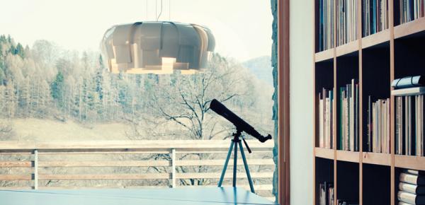 svetelný dizajn geometrický luster fontana arte