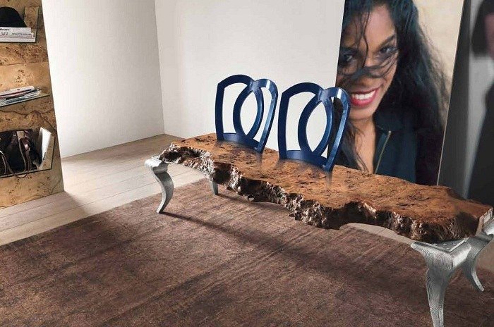 Lavica eklekticky zariadená obývačka štýlová