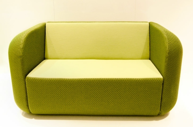 žltozelený dvojsedadlový moderný dizajn čalúneného nábytku Dvojmiestne nápady na moderný čalúnený nábytok a návrhársky nábytok