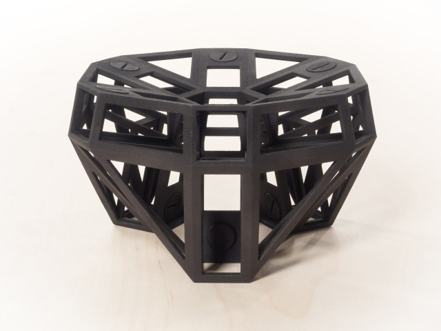 inovatívny dizajn nábytku spojovacie prvky tlačené-3d čierny-polyamid konektory nábytku-tlačené-3d čierne-polyamid