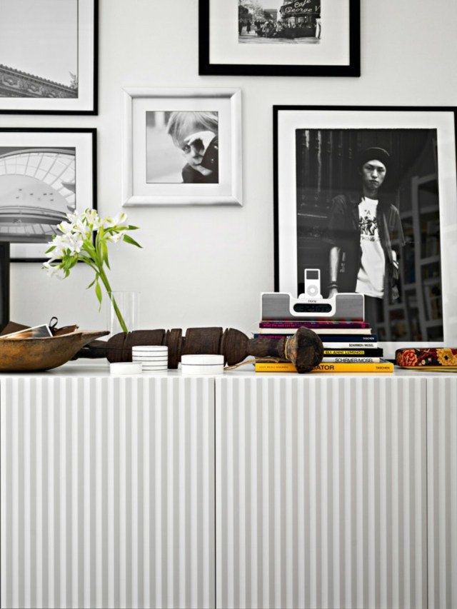 Farebný eklektický dekor fotografická stena drevené doplnky do domu