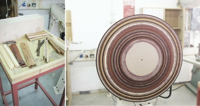 Spracovajte dubovú okrúhlu dosku