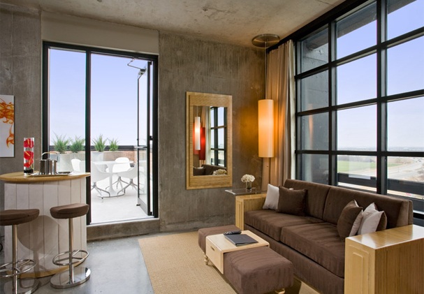 Návrhy dizajnérskeho zariadenia Dupoux vrátane terasy s nábytkom