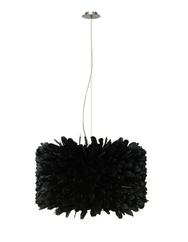 moderné čierne závesné svetlé perie zdobené výlučne Perie závesných lámp je ozdobou exkluzívnej dizajnérskej kolekcie